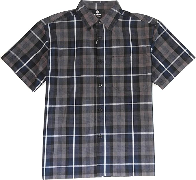 Yago Short Sleeve Plaid Work Shirt
