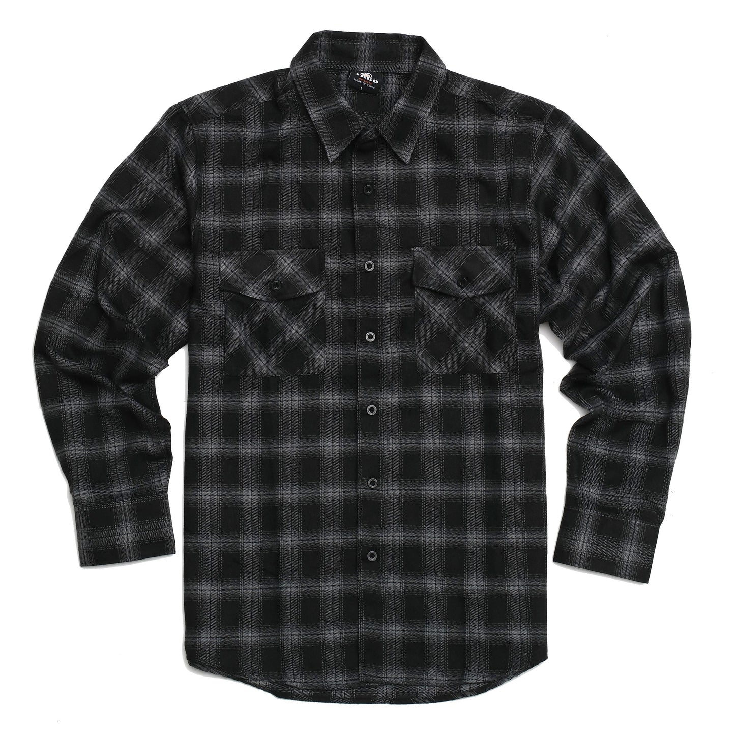 Yago Long Sleeve Flannel Plaid Button Up Shirt